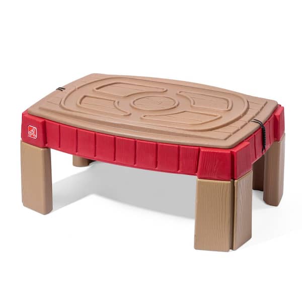 Naturally Playful Sand Table 3 ft. W x 2.2 ft. L Plastic Rectangular Sandbox with Protective Cover and Accessories
