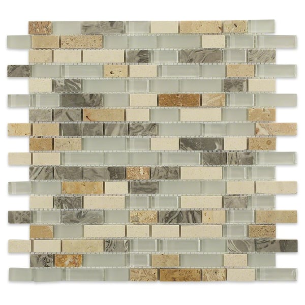 Ivy Hill Tile Arizona Rain Blend 12 in. x 12 in. Marble and Glass Mosaic Floor and Wall Tile (1.10 sq. ft. / Each)