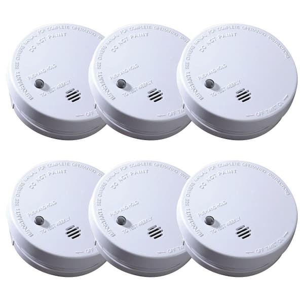 Kidde Code One Smoke Detector, Battery Powered with Ionization Sensor, Smoke Alarm, 6-Pack