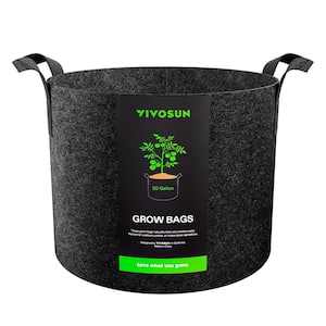 50 Gal. Thickened Nonwoven Fabric Grow Bag with Handles for Vegtables and Plants