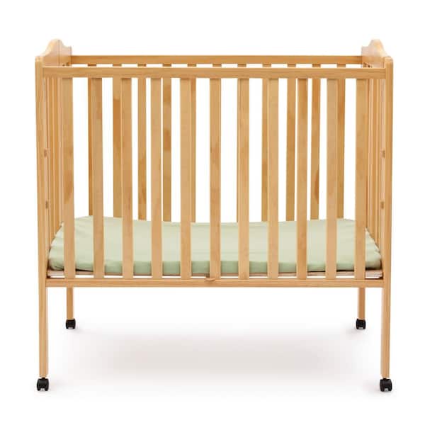 Portable Natural Folding Crib with Mattress