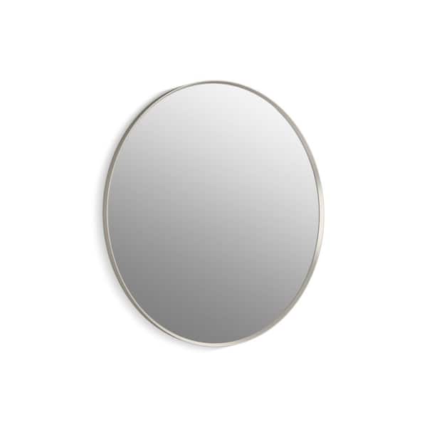 KOHLER Essential 42 in. W x 42 in. H Round Framed Wall Mount Bathroom Vanity Mirror in Brushed Nickel