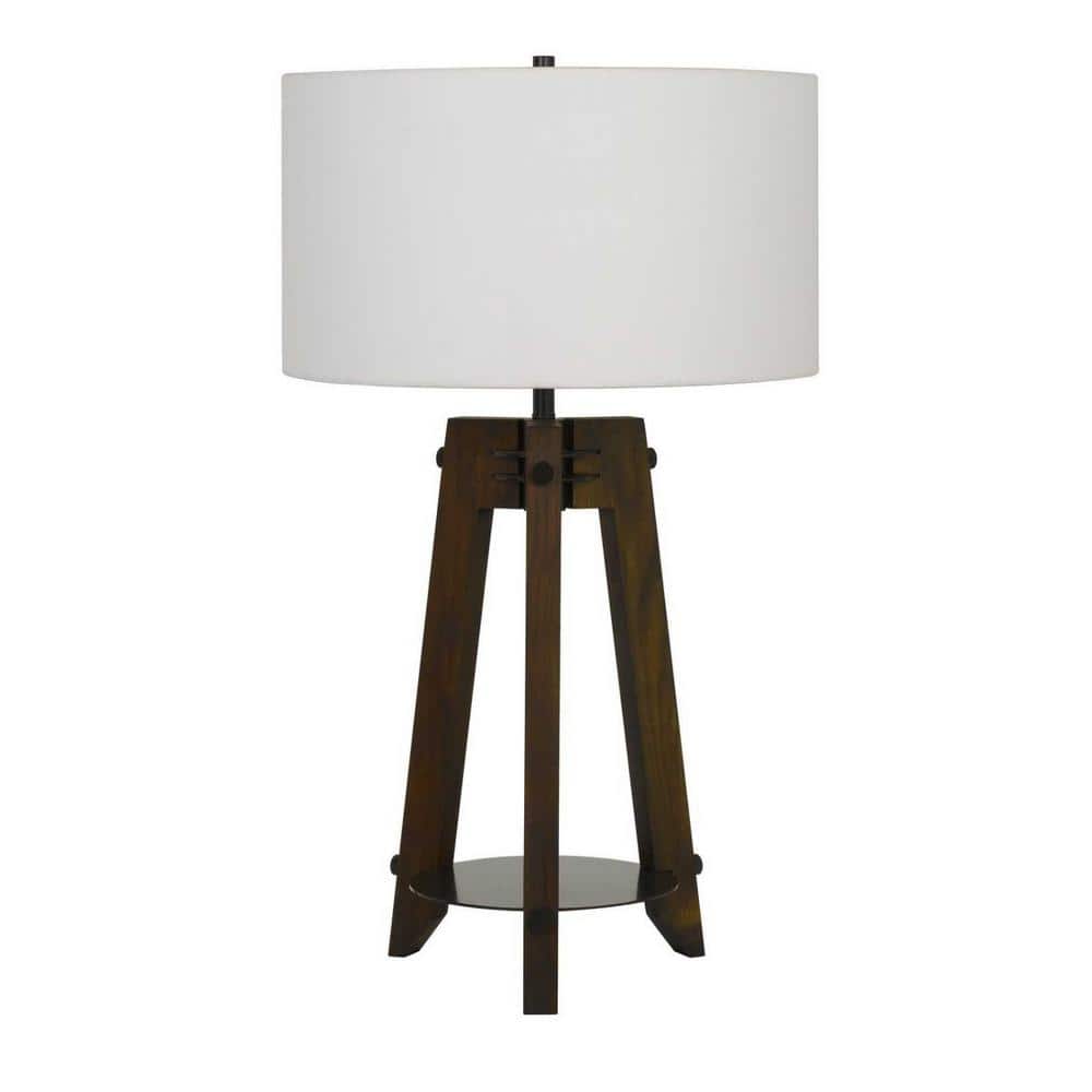 32 in. Brown Metal Table Lamp with Off White Drum Shade price history on PriceWatchPro