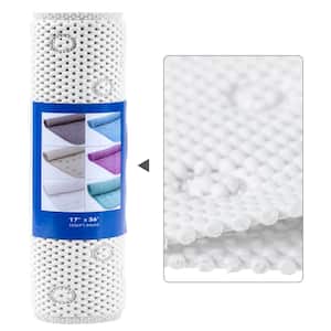 17 in. W. x 36 in. White Double Layer Foam Non-Slip Bathtub Mat, More Comfortable and Thicker Tub Than Other Shower Mat