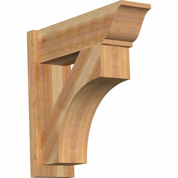 Ekena Millwork 8 in. x 26 in. x 26 in. Westlake Traditional Rough Sawn Western Red Cedar Outlooker