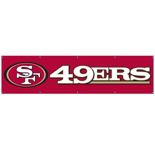 Party Animal 8 ft. x 2 ft. NFL License 49ers Team Banner-DISCONTINUED