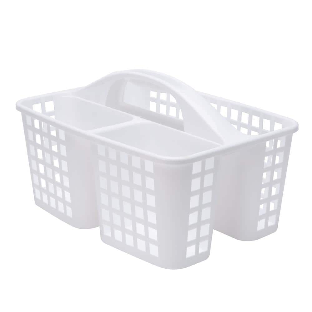 3 Tier Basket Caddy Plastic Hanging Bath Shower Organiser White Bathroom 