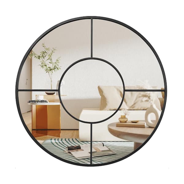Unbranded 36 in. Large Round Mirrors for Wall Decor Living Room, black Mirror Circle, Wall Mirror, Hallway Mirrors for Wall Entry
