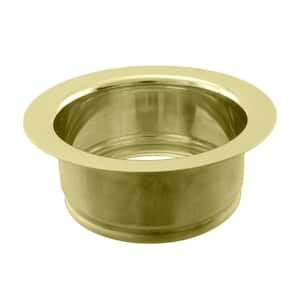 4-1/4 in. Standard Kitchen Sink Waste Disposal Flange, Polished Brass
