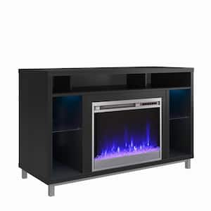 Cleavland 47.5 in Freestanding Electric Fireplace TV Stand in Black Oak