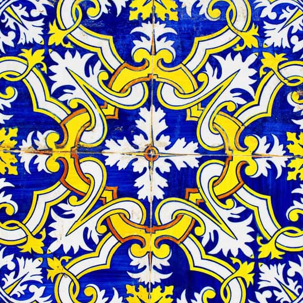 MI ALMA Blue/Yellow/White H12 12 in. x 12 in.Vinyl Peel and Stick Tile (24 Tiles, 24 sq. ft./pack)