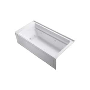 Archer 72 in. Right Drain Rectangular Alcove Whirlpool Bathtub with Bask Heated Surface in White