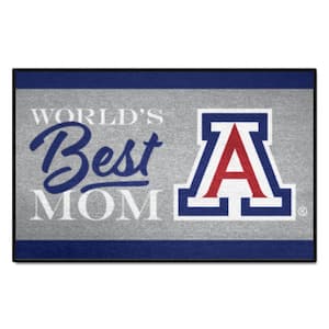 Arizona Wildcats Blue World's Best Mom 19 in. x 30 in. Starter Mat Accent Rug