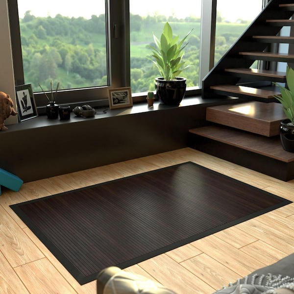 RED LANTERN Dark Mocha 4 ft. x 6 ft. Bamboo Area Rug RUG-CH17-1810