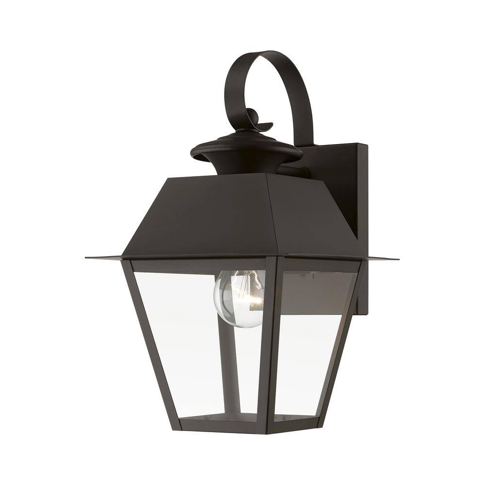 Livex Lighting Wentworth Bronze Outdoor Hardwired Small 1Light Wall