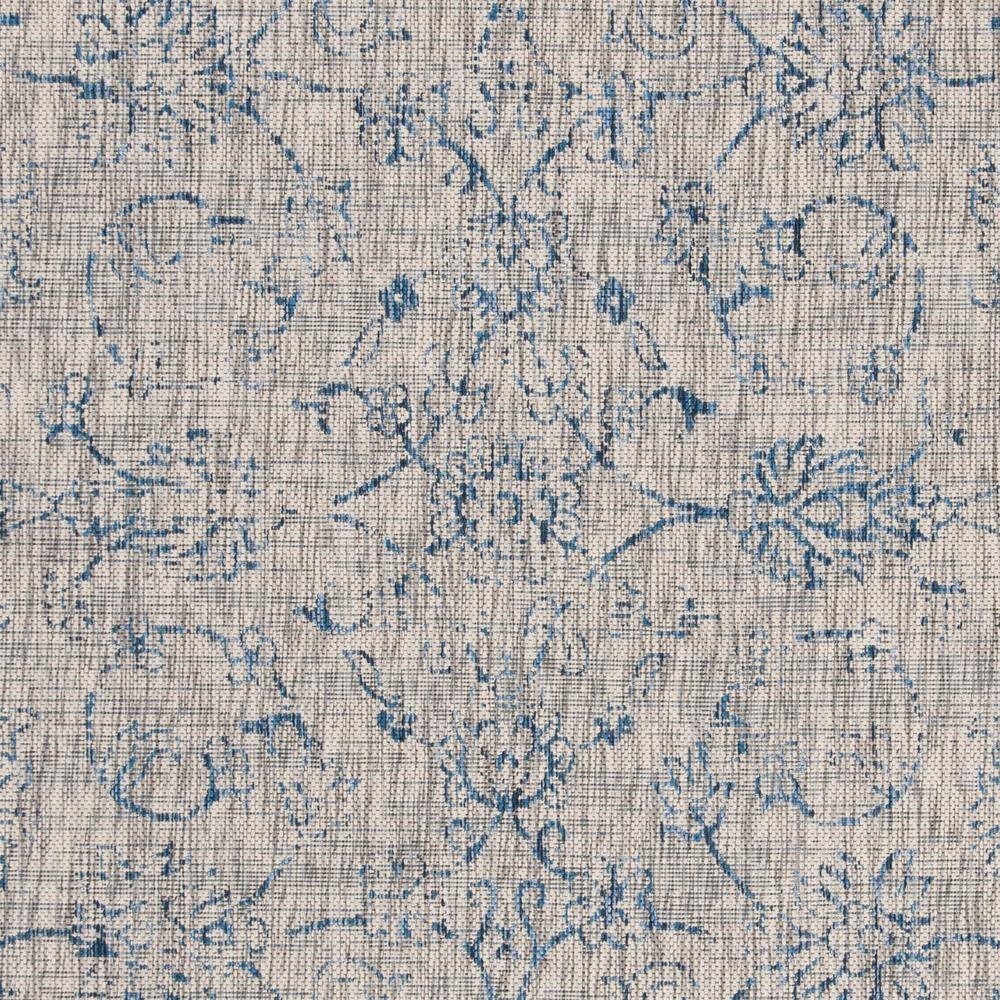 Gray/Navy 9' x 12' Stain-Resistant Synthetic Rectangular Rug