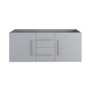 Napa 60 in. W x 22 in. D x 21 in. H Double Sink Bath Vanity Cabinet without Top in Gray, Wall Mounted