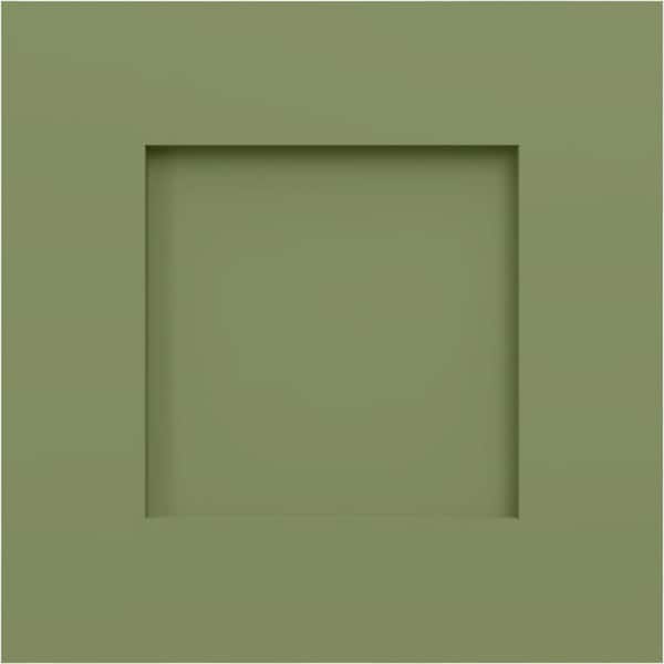 12 in. W x 12 in. H EnduraCore Composite Flat Panel Shutters Sample, Moss Green