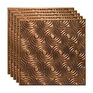 Cyclone 2 ft. x 2 ft. Glue Up Vinyl Ceiling Tile in Oil Rubbed Bronze (20 sq. ft.)