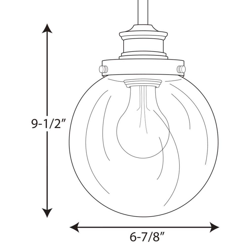 Elegant Mini Globe Pendant Light in Polished Nickel with Clear Glass