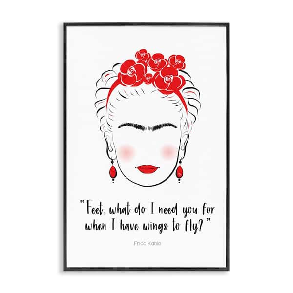 Wings To Fly Quote by Martina Pavlova Black Framed People Giclee Art Print 30 in. x 20 in.