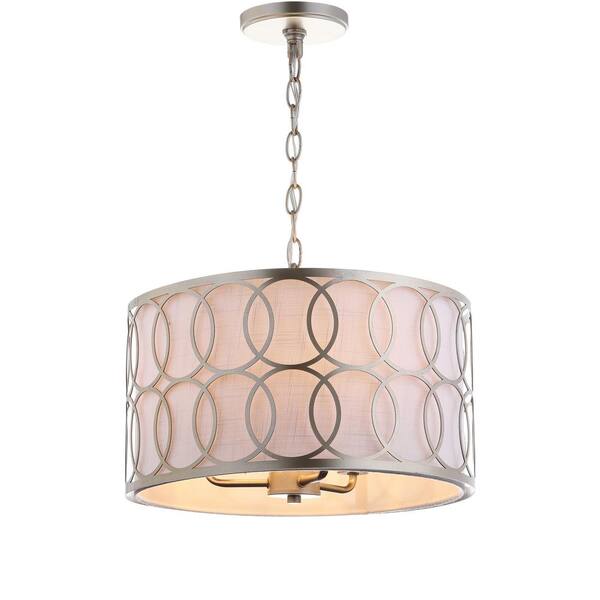 JONATHAN Y Loop 3-Light Soft Gold 16 in. Metal Pendant