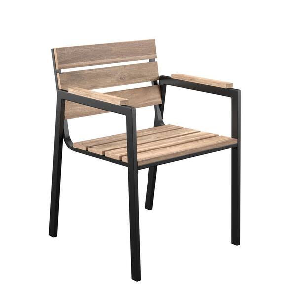 Wood Outdoor Dining Chair, Black Wooden Outdoor Dining Chairs