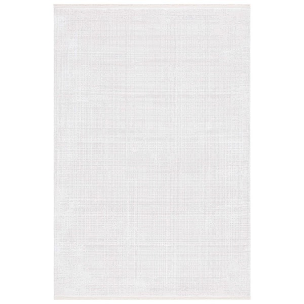 Whisper 8 ft. x 10 ft. Ivory Solid Crosstitch Area Rug