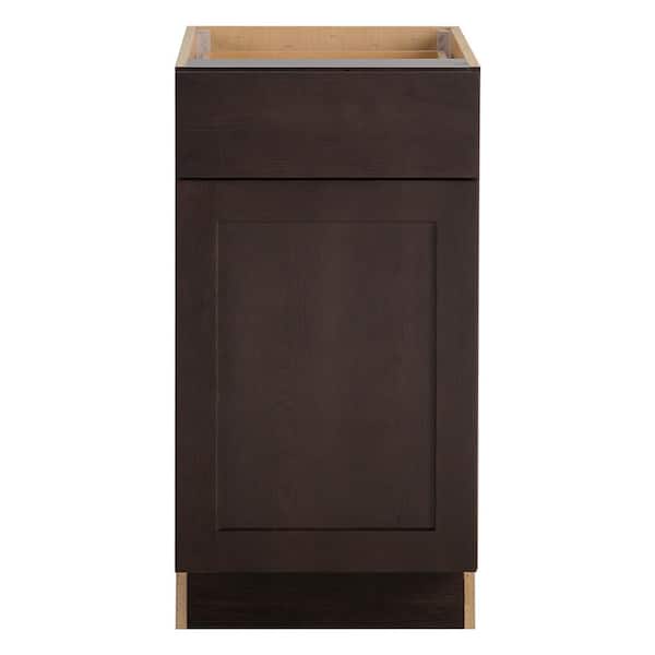 Hampton Bay Edson Shaker Assembled 18x34.5x24.5 in. Base Cabinet with Soft Close Full Extension Drawer in Dusk