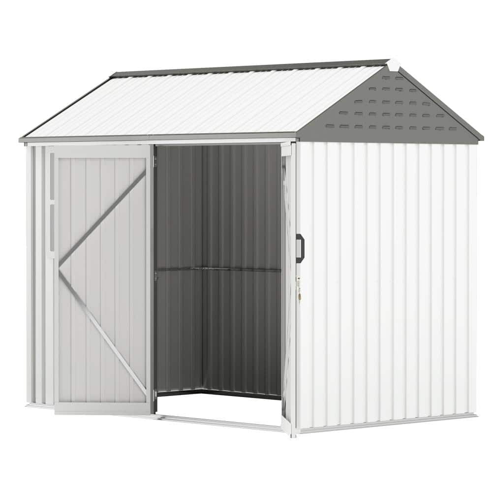 8 ft. W x 6 ft. D Outdoor Metal Garden Storage Shed, Extra Large