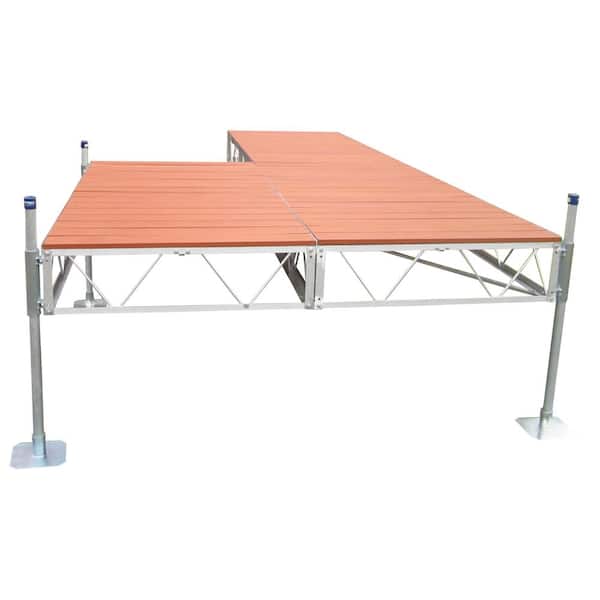 24 ft. Patio Dock with Brown Aluminum Decking