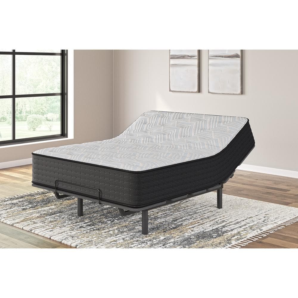 Queen Blue/Gray Pillowtop Innerspring Gel Memory Foam Mattress