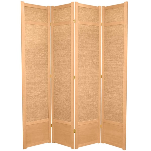 7 ft. Natural 4-Panel Room Divider