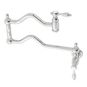 Tudor Wall Mount Pot Filler Faucets in Polished Chrome