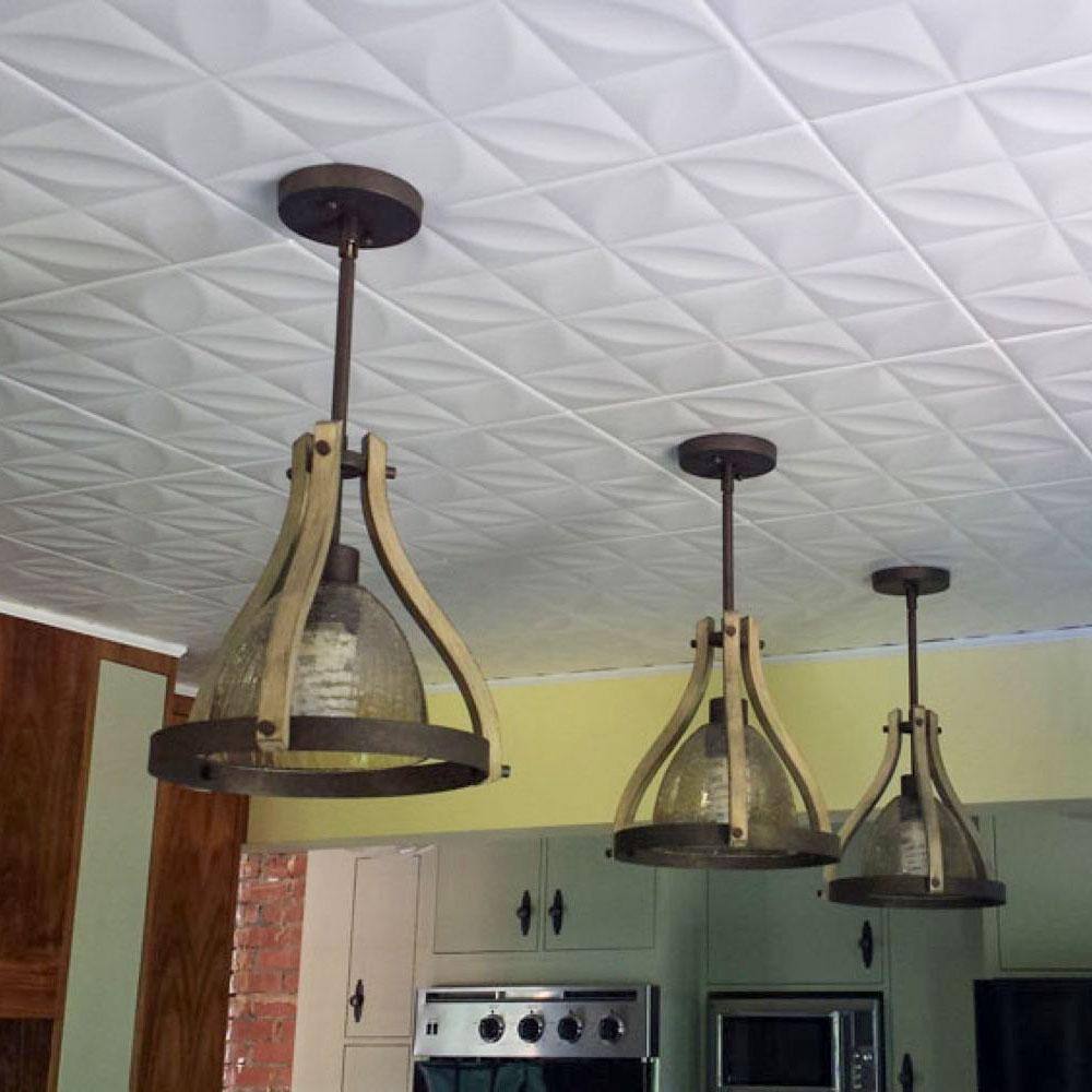 Perceptions Silver Textured Polystyrene Glue-up Ceiling Tile