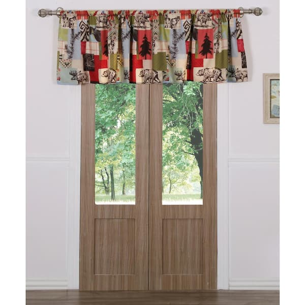 Unbranded Rustic Lodge 19 in. L Polyester Valance in Multi