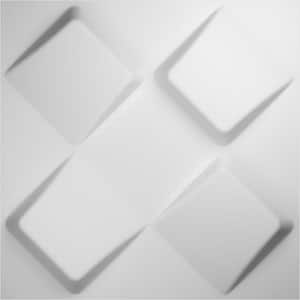 1 in. x 19-5/8 in. x 19-5/8 in. White PVC Bradley EnduraWall Decorative 3D Wall Panel (2.67 sq. ft.)