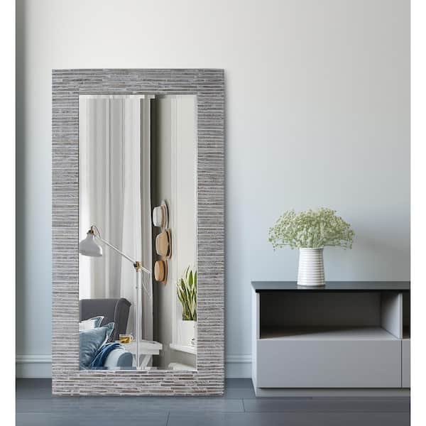 A&E Bath and Shower Abbotsford 63 in. H x 31.5 in. W Rectangular Wood Antique Grey Mirror Abbotsford - The Home Depot