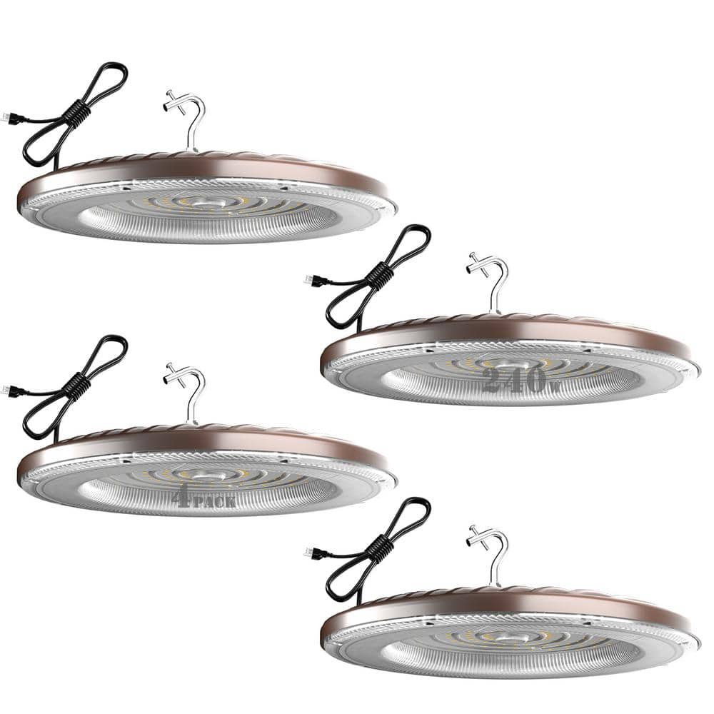 4Pack of 240W LED High Bay Light 36000LM High Bay LED Shop Lights AC100-277