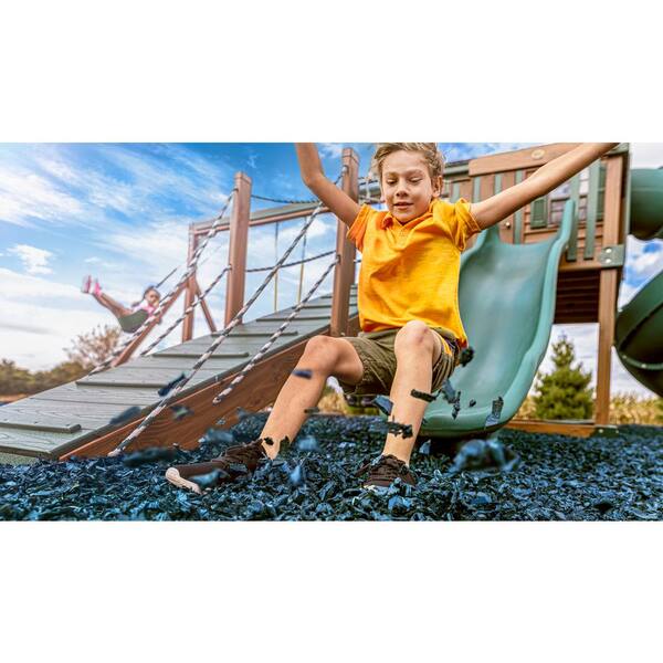 Vigoro 37.5 cu. ft. Blue Recycled Rubber Mulch (25 Bags