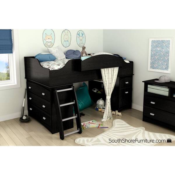 South Shore Imagine 2-Drawer Black Oak Chest