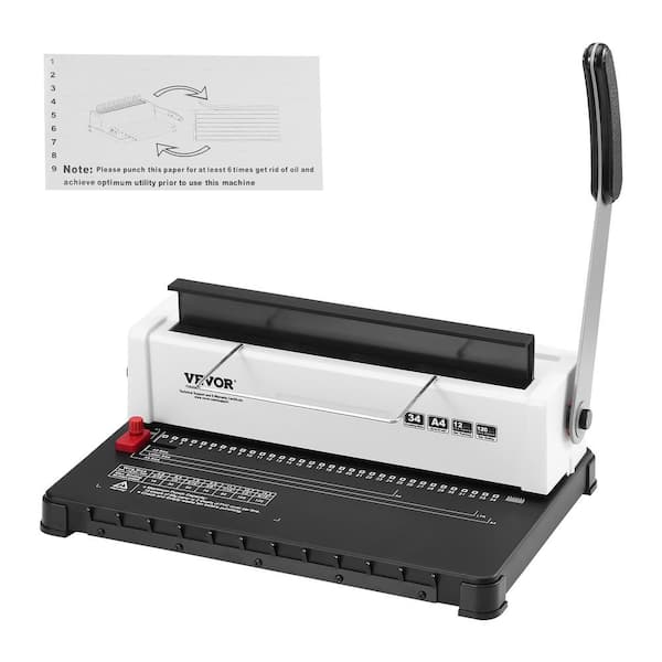 Coil Spiral Binding Machine, Refurbished No Voltage Cordless Air Powered 2 in. Crown Press Punch Stapler with Air Hose