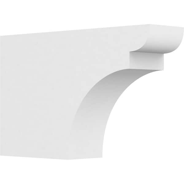 Ekena Millwork 4 in. x 10 in. x 16 in. Yorktown PVC Rafter Tail Brace