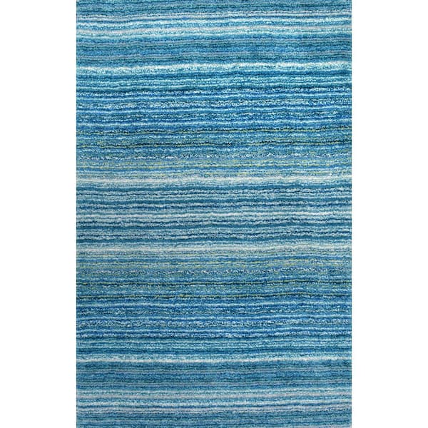 Drey Ombre Shag Sky Blue 8 ft. x 10 ft. Area Rug