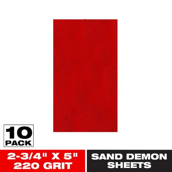 2.75 in. x 5 in. SandNET 220-Grit Faster Reusable Hand Sanding Block Refill Sheets (50-Pack)