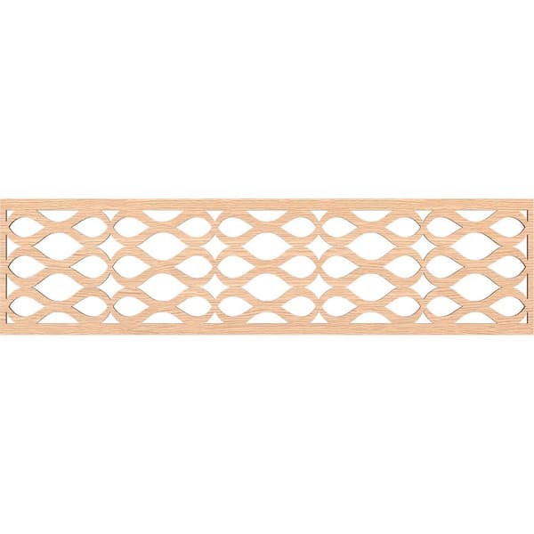 Ekena Millwork Somerset Fretwork 0.25 in. D x 47 in. W x 12 in. L Red Oak Wood Panel Moulding