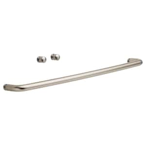 Simplicity 20 in. Shower and Bathtub Door Handle and Knobs in Nickel (3-Pieces)