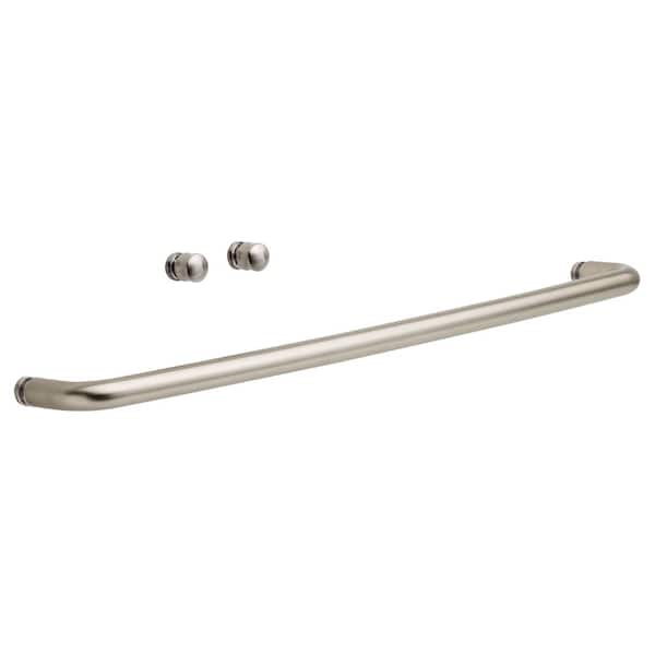 Delta Simplicity 20 in. Shower and Bathtub Door Handle and Knobs in Nickel (3-Pieces)