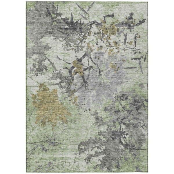 Chantille Machine Washable Indoor/Outdoor Abstract ACN2654 Aloe 10 ft. x 14 ft. Area Rug