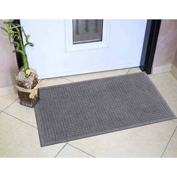 A1 Home Collections Decorative Design Black 22 in x 37 in Rubber Indoor/ Outdoor Heavy Duty Durable Doormat A1HOME200150 - The Home Depot
